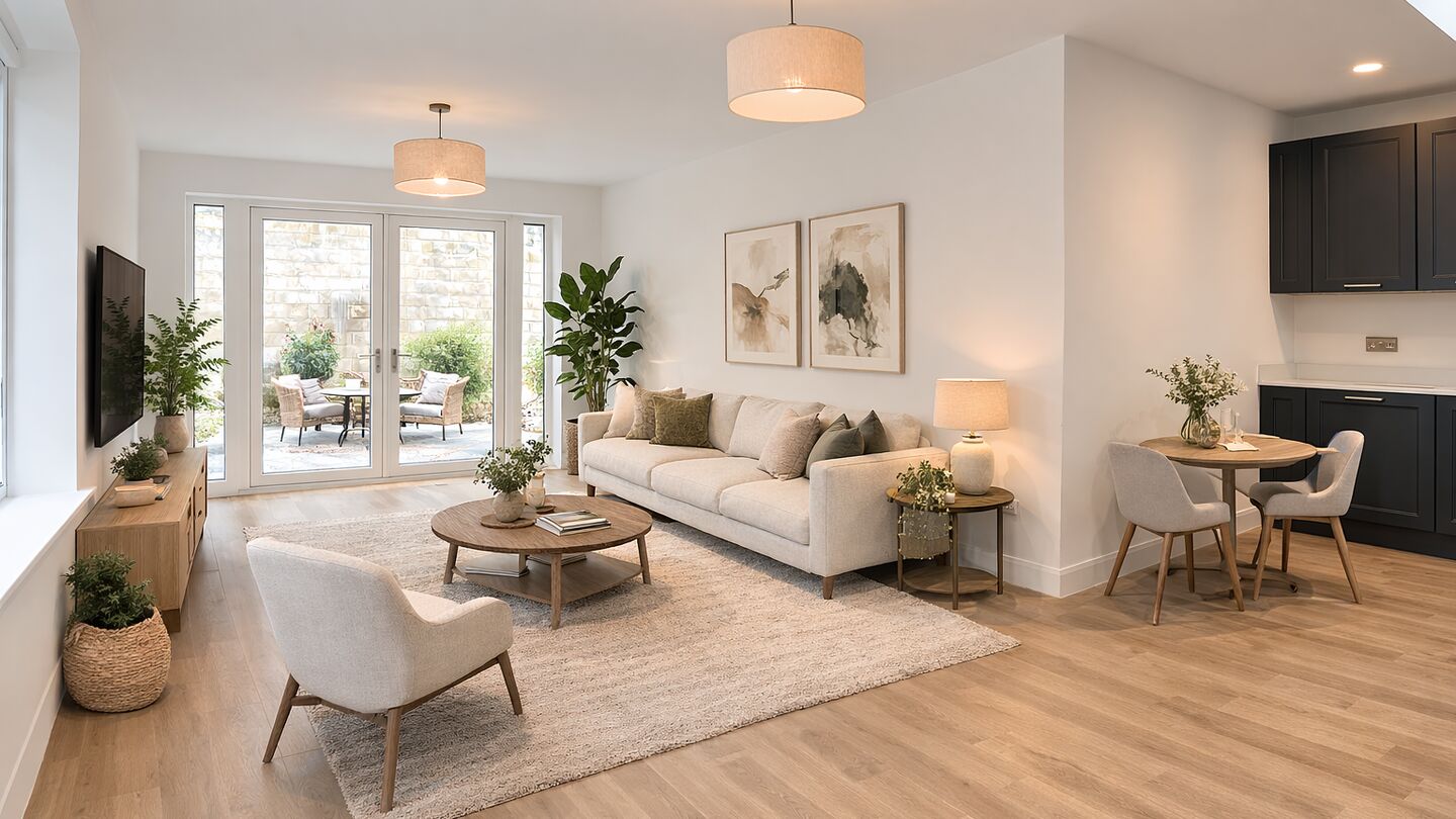 Bramble House Kitchen Living Room