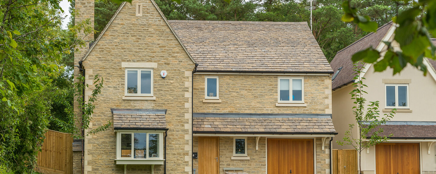 Classic stone built homes at Woodland View